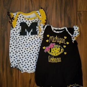 Michigan Wolverines onesies
